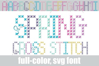 Spring Cross Stitch Fonts for Modern Craft Projects